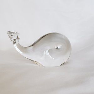 The ©Toscany Collection Clear Glass Whale Figurine/Paperweight